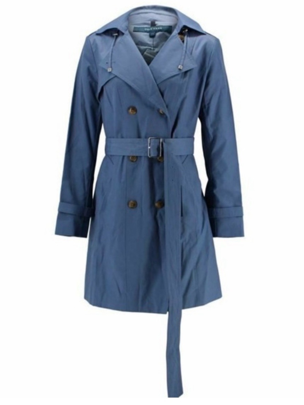 Cole Haan Navy Double-Breasted Trench Coat with Belt